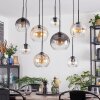 Koyoto Lampadario a sospensione, Lampada a sfera, Lampada a sospensione Ambrato, Chiaro, Grigio fumo, 8-Luci
