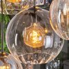 Koyoto Lampadario a sospensione, Lampada a sfera, Lampada a sospensione Ambrato, Chiaro, Grigio fumo, 8-Luci
