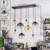 Koyoto Lampadario a sospensione, Lampada a sfera, Lampada a sospensione Ambrato, Chiaro, Grigio fumo, 8-Luci
