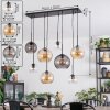 Koyoto Lampadario a sospensione, Lampada a sfera, Lampada a sospensione Ambrato, Chiaro, Grigio fumo, 8-Luci