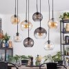 Koyoto Lampadario a sospensione, Lampada a sfera, Lampada a sospensione Ambrato, Chiaro, Grigio fumo, 8-Luci
