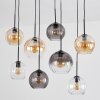 Koyoto Lampadario a sospensione, Lampada a sfera, Lampada a sospensione Ambrato, Chiaro, Grigio fumo, 8-Luci