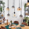 Koyoto Lampadario a sospensione, Lampada a sfera, Lampada a sospensione Ambrato, Chiaro, Grigio fumo, 6-Luci