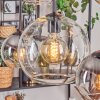 Koyoto Lampadario a sospensione, Lampada a sfera, Lampada a sospensione Ambrato, Chiaro, Grigio fumo, 6-Luci