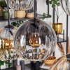 Koyoto Lampadario a sospensione, Lampada a sfera, Lampada a sospensione Ambrato, Chiaro, Grigio fumo, 6-Luci