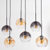 Koyoto Lampadario a sospensione, Lampada a sfera, Lampada a sospensione Ambrato, Chiaro, Grigio fumo, 6-Luci