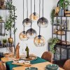 Koyoto Lampadario a sospensione, Lampada a sfera, Lampada a sospensione Ambrato, Chiaro, Grigio fumo, 6-Luci