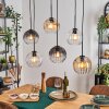 Koyoto Lampadario a sospensione, Lampada a sfera, Lampada a sospensione Ambrato, Chiaro, Grigio fumo, 6-Luci