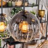 Koyoto Lampadario a sospensione, Lampada a sfera, Lampada a sospensione Ambrato, Chiaro, Grigio fumo, 6-Luci