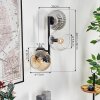 Koyoto Lampada a sfera, Applique Ambrato, Chiaro, Grigio fumo, 3-Luci