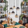 Koyoto Lampadario a sospensione, Lampada a sfera, Lampada a sospensione Ambrato, Chiaro, Grigio fumo, 6-Luci