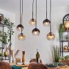 Koyoto Lampadario a sospensione, Lampada a sfera, Lampada a sospensione Ambrato, Chiaro, Grigio fumo, 6-Luci