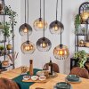 Koyoto Lampadario a sospensione, Lampada a sfera, Lampada a sospensione Ambrato, Chiaro, Grigio fumo, 6-Luci