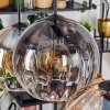 Koyoto Lampadario a sospensione, Lampada a sfera, Lampada a sospensione Ambrato, Chiaro, Grigio fumo, 6-Luci