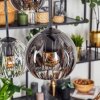 Koyoto Lampadario a sospensione, Lampada a sfera, Lampada a sospensione Ambrato, Chiaro, Grigio fumo, 6-Luci
