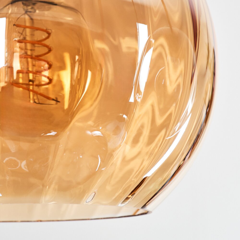 Koyoto Lampadario a sospensione, Lampada a sfera, Lampada a sospensione Ambrato, Grigio fumo, 6-Luci