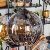 Koyoto Lampadario a sospensione, Lampada a sfera, Lampada a sospensione Ambrato, Grigio fumo, 6-Luci