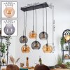 Koyoto Lampadario a sospensione, Lampada a sfera, Lampada a sospensione Ambrato, Grigio fumo, 6-Luci