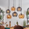 Koyoto Lampadario a sospensione, Lampada a sfera, Lampada a sospensione Ambrato, Grigio fumo, 6-Luci