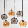 Koyoto Lampadario a sospensione, Lampada a sfera, Lampada a sospensione Ambrato, Grigio fumo, 6-Luci