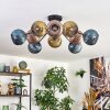 Koyoto Plafoniera, Lampada a sfera 85 cm Blu, Oro, Ramato, 10-Luci