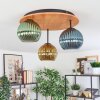 Koyoto Plafoniera, Lampada a sfera 40 cm Écru, Nero, 3-Luci