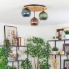 Koyoto Plafoniera, Lampada a sfera Écru, Nero, 3-Luci
