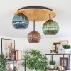 Koyoto Plafoniera, Lampada a sfera Écru, Nero, 3-Luci