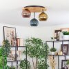 Koyoto Plafoniera, Lampada a sfera Écru, Nero, 3-Luci