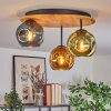 Ripoll Plafoniera, Lampada a sfera Écru, Nero, 3-Luci