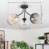 Koyoto Plafoniera, Lampada a sfera Ambrato, Chiaro, Grigio fumo, 3-Luci