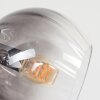 Koyoto Plafoniera, Lampada a sfera Ambrato, Chiaro, Grigio fumo, 3-Luci