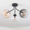 Koyoto Plafoniera, Lampada a sfera Ambrato, Chiaro, Grigio fumo, 3-Luci