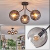 Koyoto Plafoniera, Lampada a sfera Grigio fumo, 3-Luci