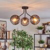 Koyoto Plafoniera, Lampada a sfera Grigio fumo, 3-Luci