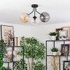 Koyoto Plafoniera, Lampada a sfera Ambrato, Chiaro, Grigio fumo, 3-Luci