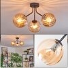 Koyoto Plafoniera, Lampada a sfera Ambrato, 3-Luci