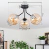 Koyoto Plafoniera, Lampada a sfera Ambrato, 3-Luci