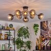 Koyoto Plafoniera, Lampada a sfera 85 cm Chiaro, Grigio fumo, 8-Luci