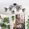 Koyoto Plafoniera, Lampada a sfera 85 cm Chiaro, Grigio fumo, 8-Luci