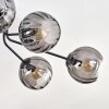 Koyoto Plafoniera, Lampada a sfera 85 cm Grigio fumo, 8-Luci