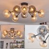 Koyoto Plafoniera, Lampada a sfera 81 cm Ambrato, Chiaro, Grigio fumo, 10-Luci