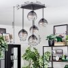 Koyoto Plafoniera, Lampada a sfera Chiaro, Grigio fumo, 5-Luci