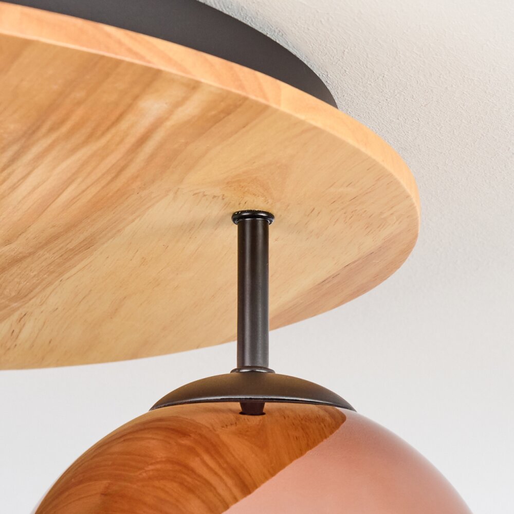 Koyoto Plafoniera, Lampada a sfera Écru, Nero, 3-Luci