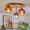 Koyoto Plafoniera, Lampada a sfera Écru, Nero, 3-Luci