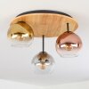 Koyoto Plafoniera, Lampada a sfera Écru, Nero, 3-Luci