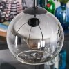 Koyoto Lampadario a sospensione, Lampada a sfera, Lampada a sospensione a cluster 35 cm Ambrato, Cromo, Chiaro, Grigio fumo, 4-Luci