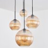 Koyoto Lampadario a sospensione, Lampada a sfera, Lampada a sospensione a cluster Ambrato, 4-Luci