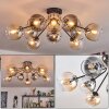 Koyoto Plafoniera, Lampada a sfera 81 cm Ambrato, Chiaro, Grigio fumo, 10-Luci