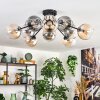 Koyoto Plafoniera, Lampada a sfera 81 cm Ambrato, Chiaro, Grigio fumo, 10-Luci